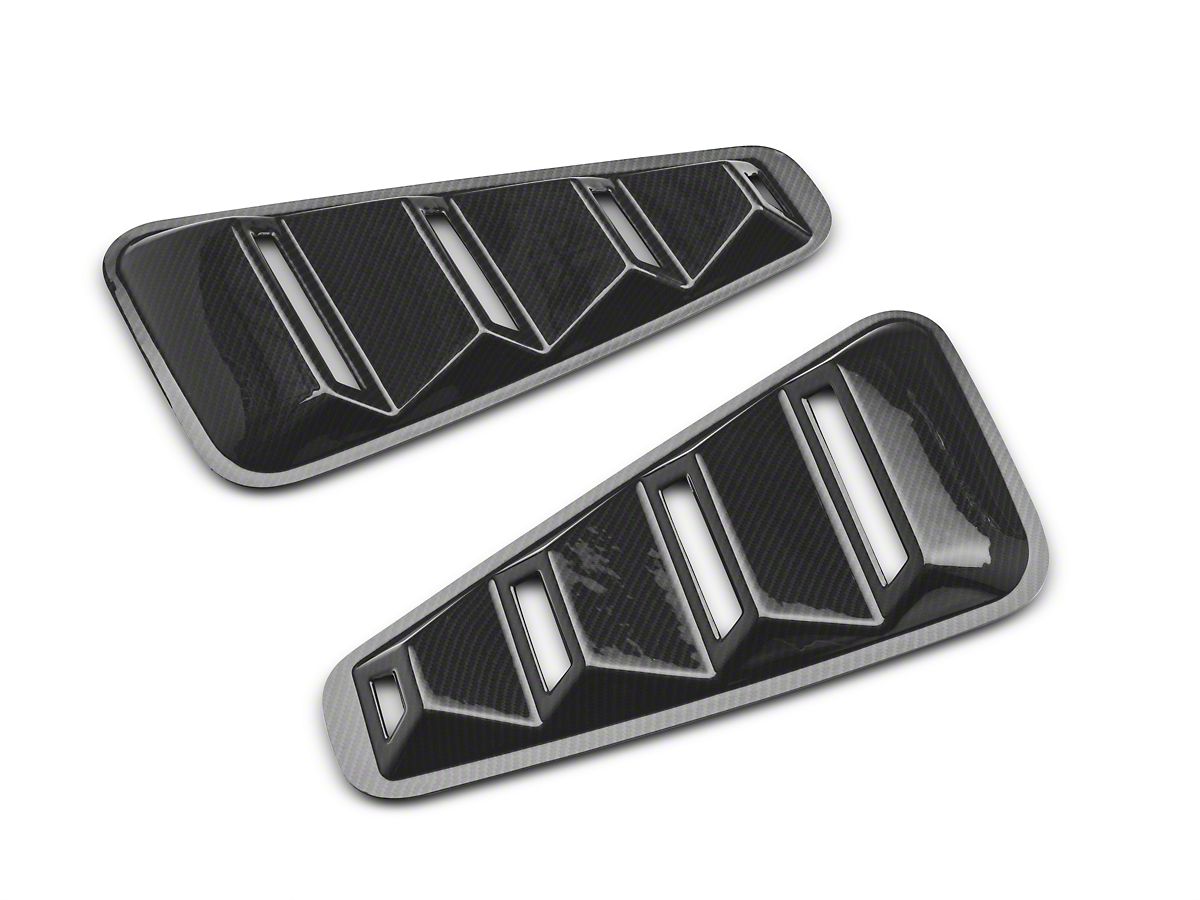 For 05 09 Ford Mustang Carbon Fiber Vent Quarter Side Window