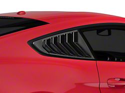 SpeedForm Sport Quarter Window Louvers; Gloss Black (15-22 Mustang Fastback)