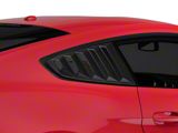 SpeedForm Vintage Quarter Window Louvers; Matte Black (15-23 Mustang Fastback)