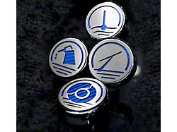 Executive Series Engine Cap Covers; White Carbon Fiber Inlay (10-14 Mustang GT, V6)