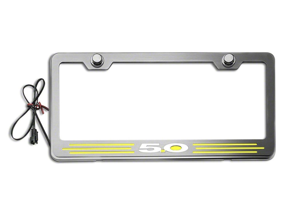 mustang coyote license plate frame