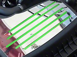 Polished Factory Air Box Accent Plate; Bullet Green Inlay (15-21 GT, EcoBoost, V6)