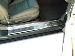 Stainless Door Sills with Mustang Lettering; Brushed (05-09 Mustang)