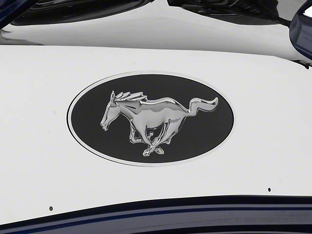 Trunk Panel Pony Emblem; Polished (05-14 Mustang)