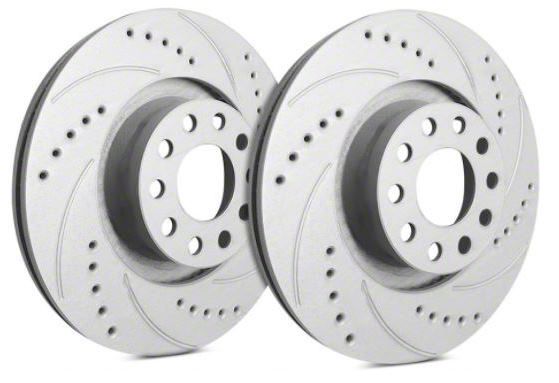 SP Performance Jeep Wrangler Cross-Drilled & Slotted Rotors w/ Gray ZRC ...