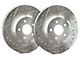 SP Performance Cross-Drilled and Slotted Rotors with Silver ZRC Coated; Rear Pair (03-06 Jeep Wrangler TJ)