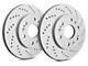 SP Performance Cross-Drilled Rotors with Gray ZRC Coating; Front Pair (90-98 Jeep Wrangler YJ & TJ; 1999 Jeep Wrangler TJ w/ 3-1/4-Inch Composite Rotors)