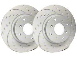 SP Performance Diamond Slot Rotors with Gray ZRC Coating; Front Pair (15-21 Mustang Standard EcoBoost, V6)