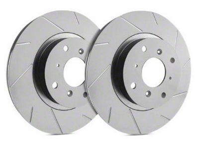 SP Performance Slotted Rotors with Gray ZRC Coating; Front Pair (87-06 Jeep Wrangler YJ & TJ)
