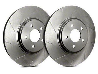 SP Performance Slotted Rotors with Silver ZRC Coated; Rear Pair (07-18 Jeep Wrangler JK)
