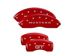 MGP Red Caliper Covers with S197 GT Logo; Front and Rear (94-04 Cobra, Bullitt, Mach 1)