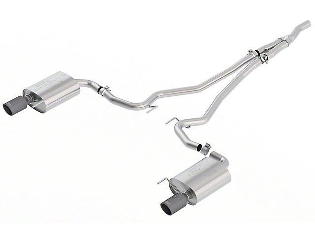 Ford Performance Touring Cat-Back Exhaust with Carbon Fiber Tips (18-23 Mustang EcoBoost w/o Active Exhaust)