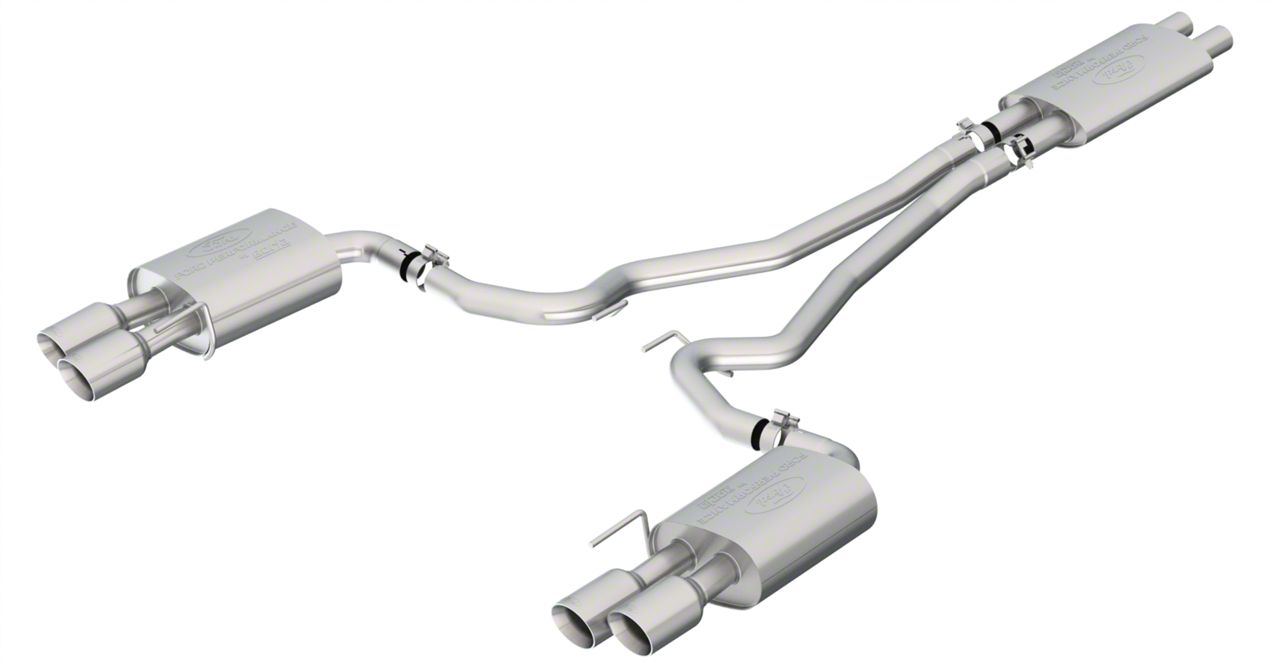 Ford Performance by Borla Mustang Touring Cat-Back Exhaust with Chrome ...