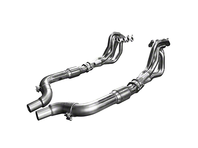 Kooks 2-Inch Long Tube Headers; Green Catted (15-22 Mustang GT)