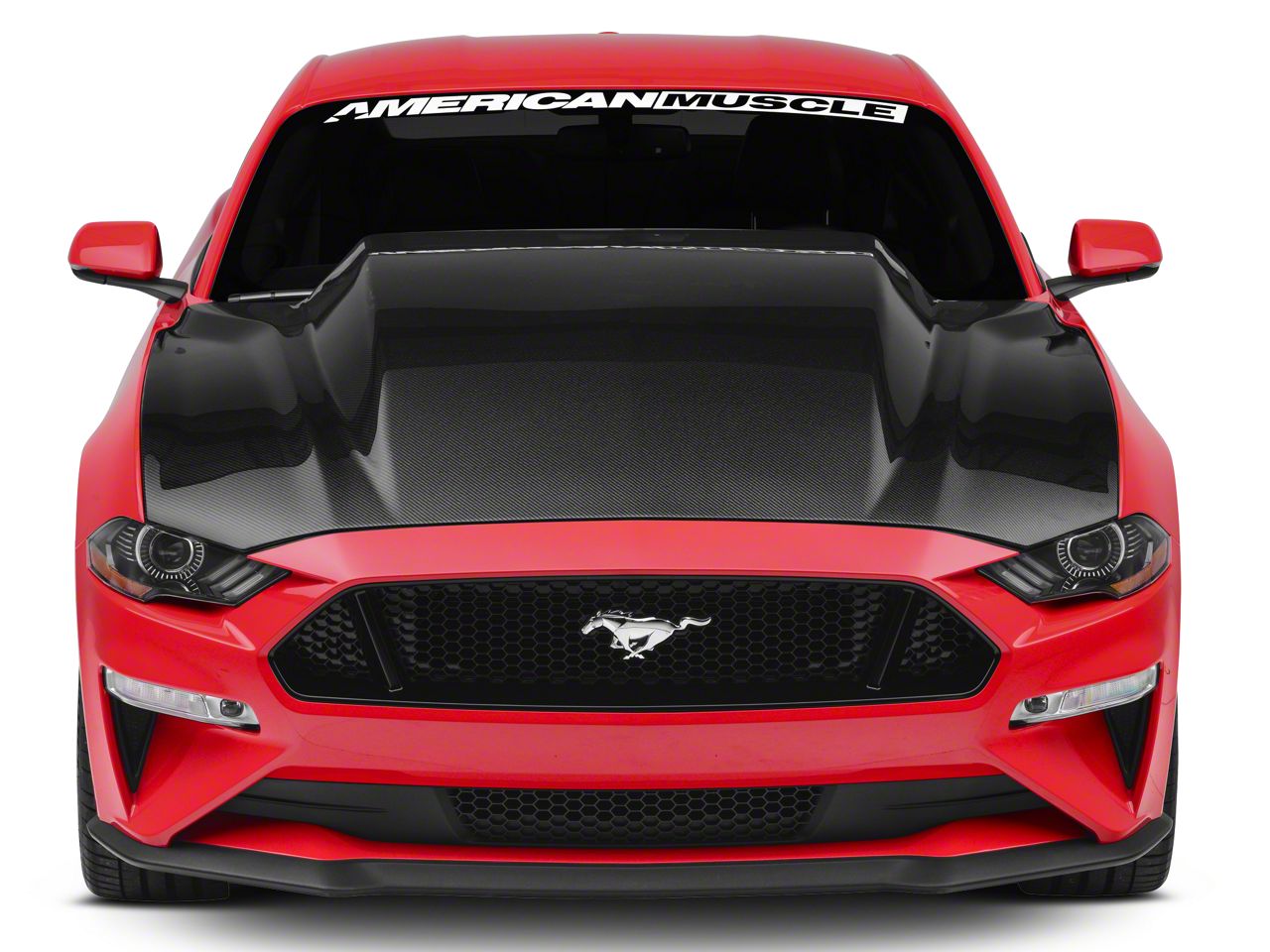 Anderson Composites Mustang 4 In Cowl Hood Carbon Fiber Ac Hd18fdmu