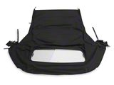 Convertible Top with Heated Glass; Sailcloth Black (05-14 Mustang Convertible)