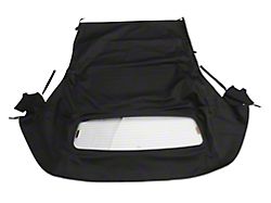 Convertible Top with Heated Glass; Twill Cloth Black (05-14 Mustang Convertible)