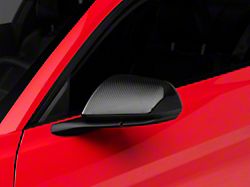 SpeedForm Mirror Covers; Carbon Fiber Style (15-21 Mustang w/o Mirror Signals)