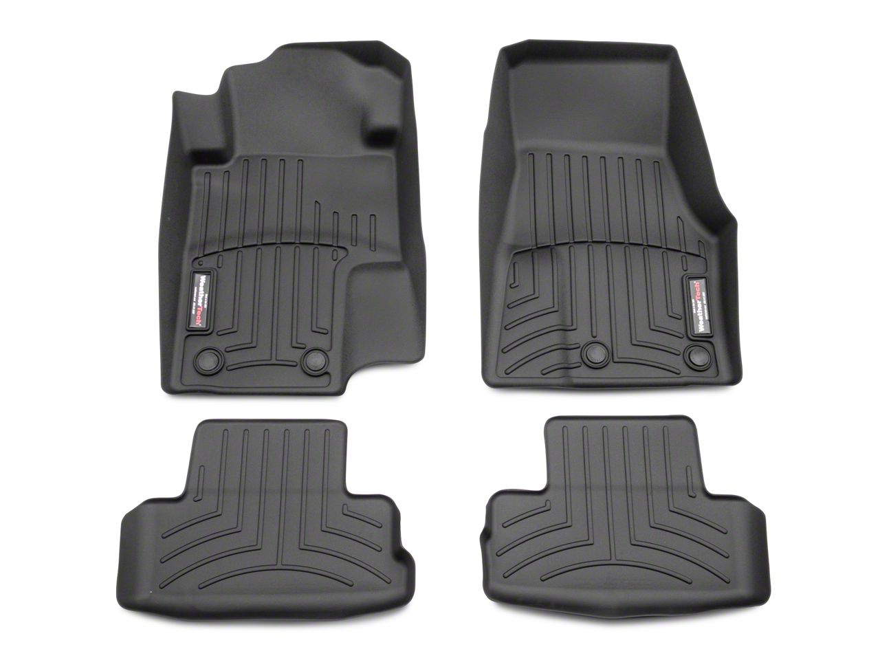 Weathertech Mustang Digitalfit Front Rear Floor Liners Black