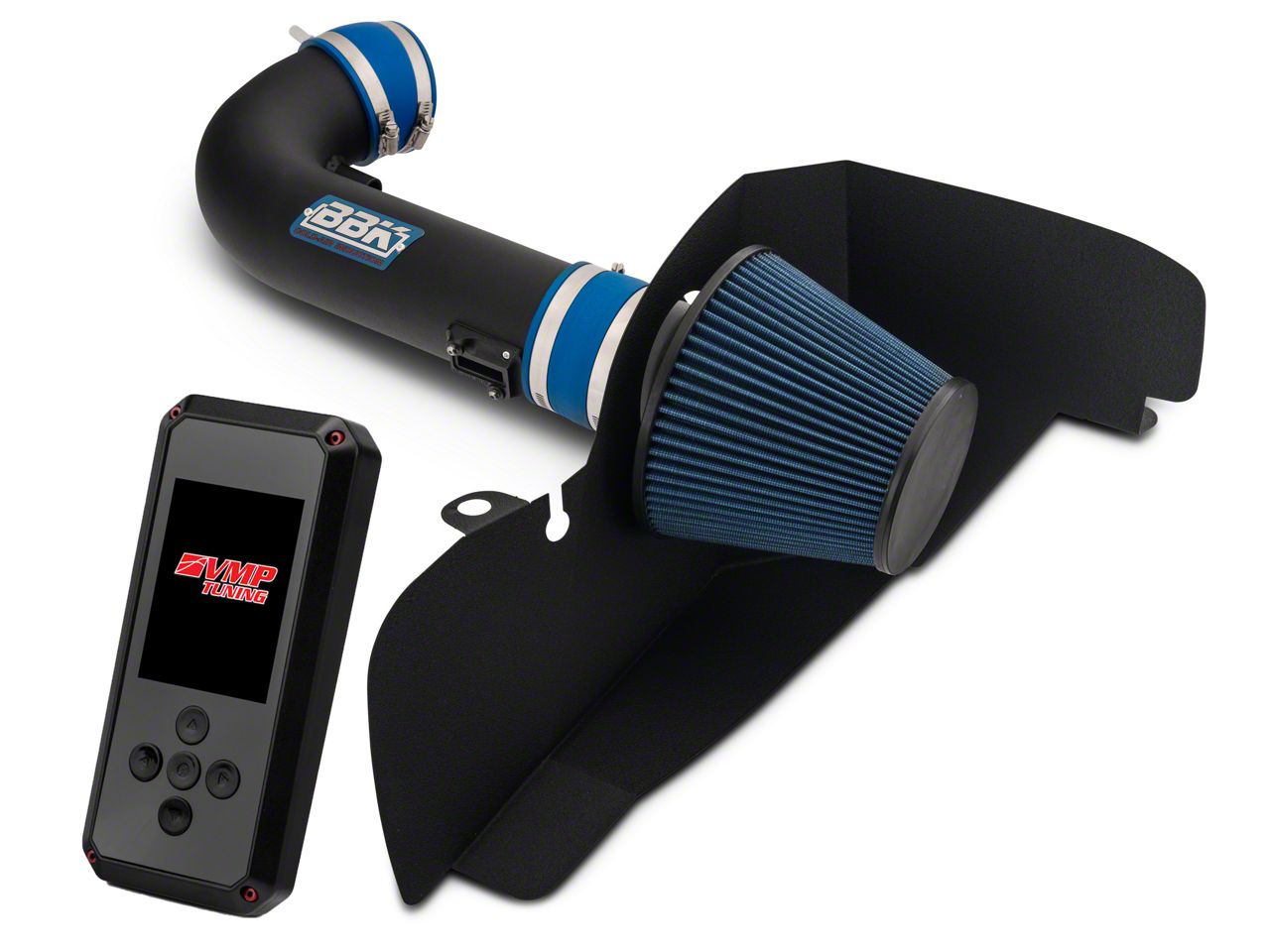 Mustang Bbk Black Out Cold Air Intake And Vmp Rev X Tuner 15 17 Gt Stock