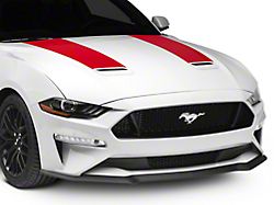 SEC10 Hood Stripes; Red (18-21 Mustang GT, EcoBoost)