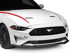 SEC10 Hood Accent Decal; Red (18-21 GT, EcoBoost)
