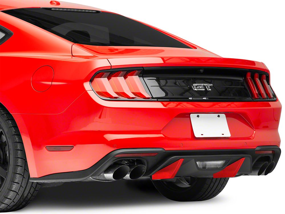 MMD by FOOSE Rear Diffuser Fins; Pre-Painted (18-22 Mustang GT; 19-22 ...