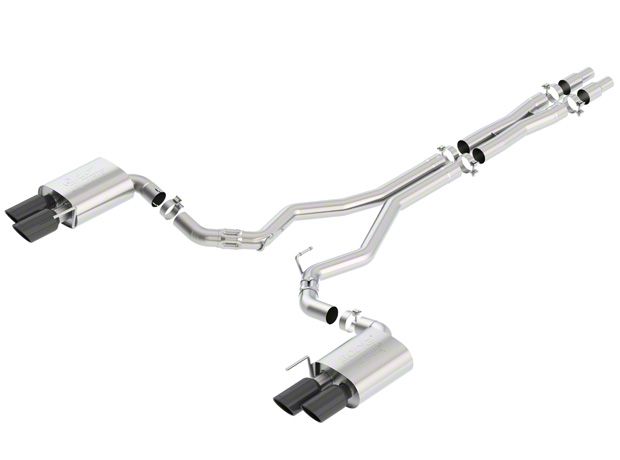 Borla Mustang ATAK Cat-Back Exhaust with Black Chrome Tips 140746BC (18 ...