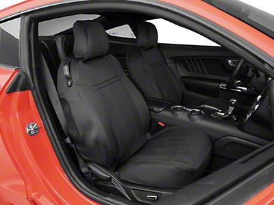 Alterum Mustang Neoprene Front Seat Covers Black 406768 15 21 Fastback - Seat Covers For Mustang 2018