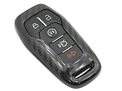 SpeedForm 5-Button Key FOB Cover; Carbon Fiber (15-17 Mustang w/ Automatic Transmission)