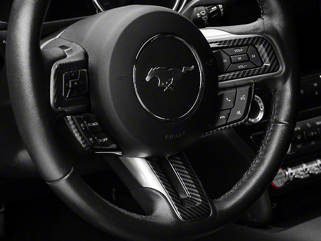 SpeedForm Steering Wheel Trim; Carbon Fiber Style (15-21 All)