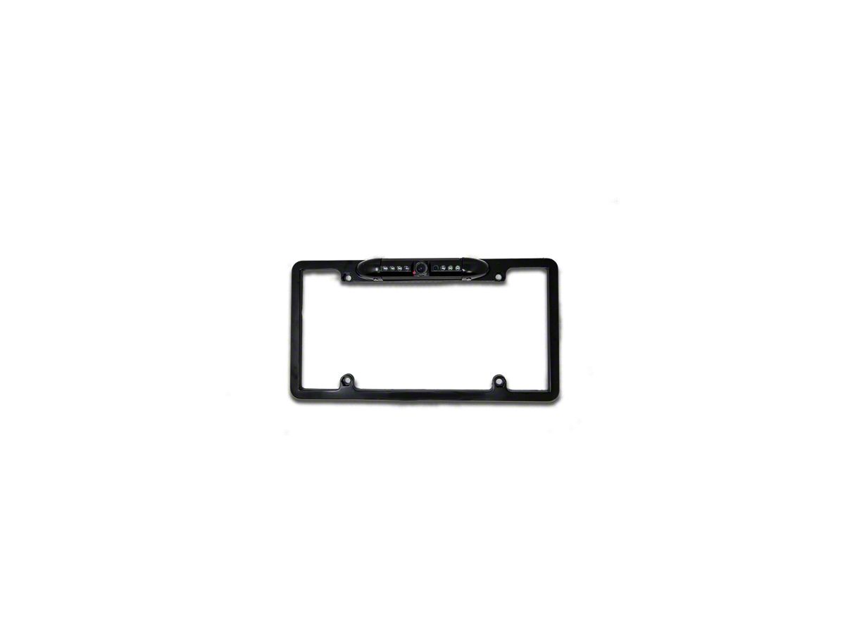 Jeep Wrangler License Plate Camera with Dynmaic Parking Lines; Black (07-18 Jeep  Wrangler JK)