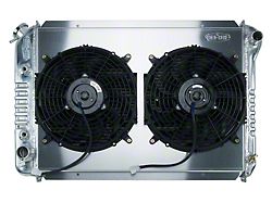 COLD-CASE Radiators Aluminum Performance Radiator with Dual 12-Inch Fans; 1.25-Inch Tubes (87-93 5.0L Mustang)