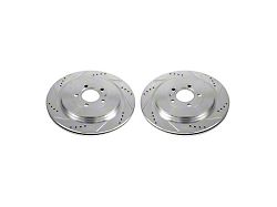 PowerStop Evolution Cross-Drilled and Slotted Rotors; Rear Pair (13-14 Mustang GT500)