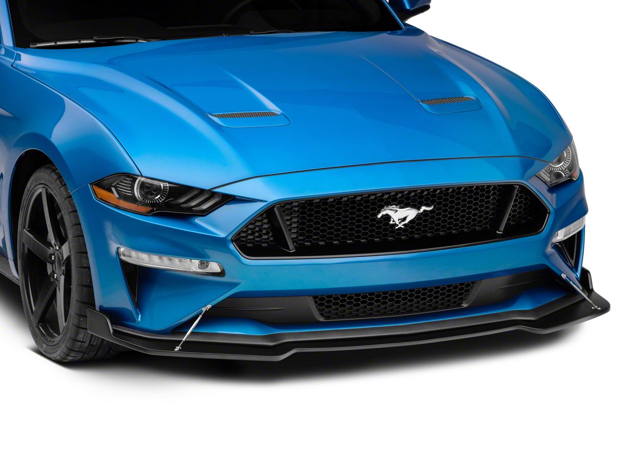 Mustang Front Splitter; Matte Black (1822 Mustang GT w/o Performance