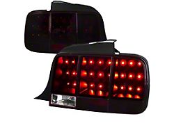 Sequential LED Tail Lights; Chrome Housing; Red Smoked Lens (05-09 Mustang)