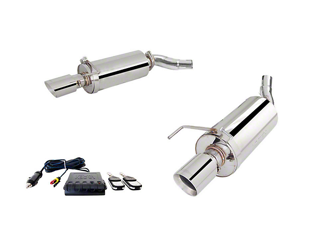 XForce Twin 3-Inch Polished Axle-Back Exhaust (15-17 Mustang GT Fastback)