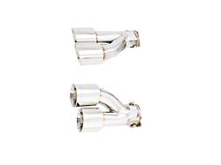 XForce Twin 3.50-Inch Quad Exhaust Tips; Polished (15-17 Mustang GT Premium)