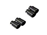 XForce Twin Quad Exhaust Tips; 4-Inch; Black (18-23 Mustang GT)