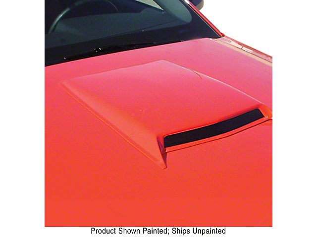 ABS Medium Hood Scoop; Unpainted (05-23 Mustang GT, EcoBoost, V6)