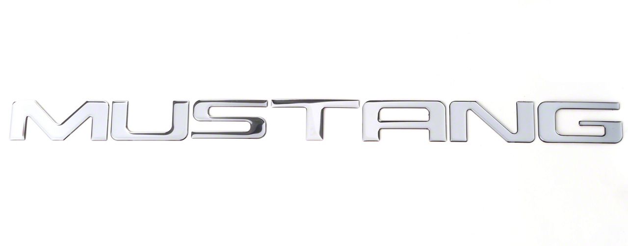 Mustang Bumper Insert Letters; Liquid Chrome (99-04 Mustang GT, V6 ...