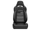 Corbeau Trailcat Reclining Seats; Black Vinyl/Black HD Vinyl; Pair (Universal; Some Adaptation May Be Required)