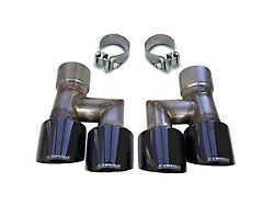 Corsa Performance Quad 4-Inch Twin Pro Series Exhaust Tips; Black (18-23 Mustang GT & EcoBoost w/ Corsa Exhaust)