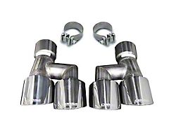 Corsa Performance Quad 4-Inch Twin Pro Series Exhaust Tips; Polished (18-23 Mustang GT & EcoBoost w/ Corsa Exhaust)