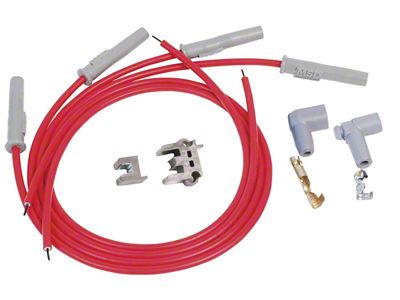 MSD Super Conductor Spark Plug Wire Set; Red (87-93 2.5L Jeep Cherokee XJ)