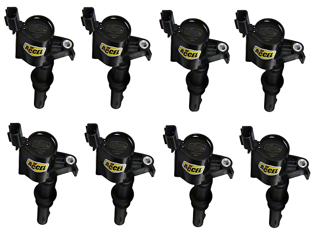Accel SuperCoil Ignition Coils; Black; 8-Pack (05-08 GT)