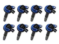 Accel SuperCoil Ignition Coils; Blue; 8-Pack (11-16 Mustang GT; 12-13 Mustang BOSS 302)