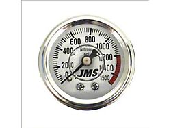 JMS Nitrous Pressure Gauge; 0-1500 PSI (Universal; Some Adaptation May Be Required)