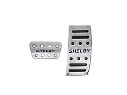 Scott Drake Billet Aluminum Pedal Covers with Shelby Logo (05-22 Mustang w/ Automatic Transmission)