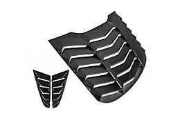 LV Style Rear and Quarter Window Louvers; Matte Black (15-22 Mustang Fastback)